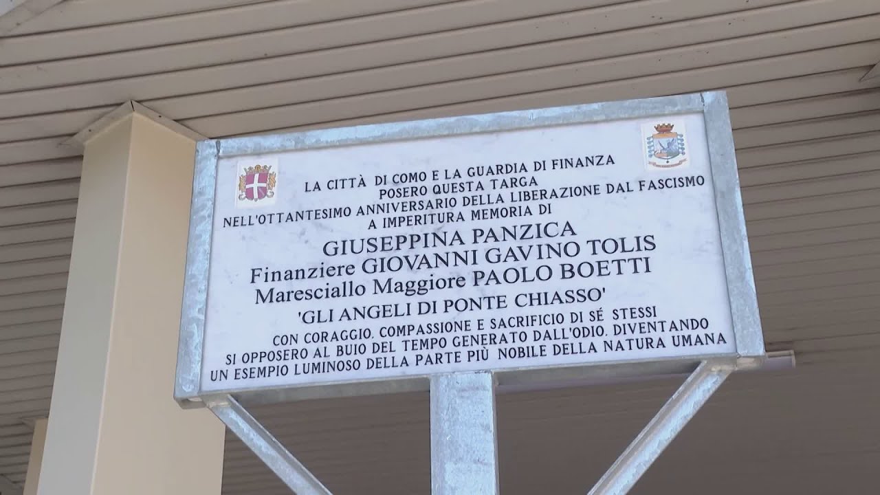 Una targa celebra gli Angeli di Ponte Chiasso