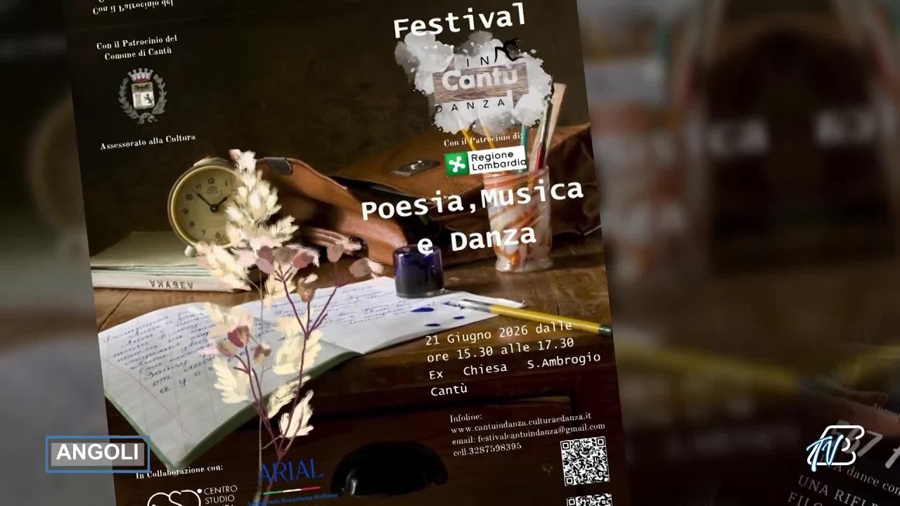 ANGOLI 20/5/2026: FESTIVAL CANTU' IN DANZA ED. 2 - GRANDI OSPITI IN GIURIA