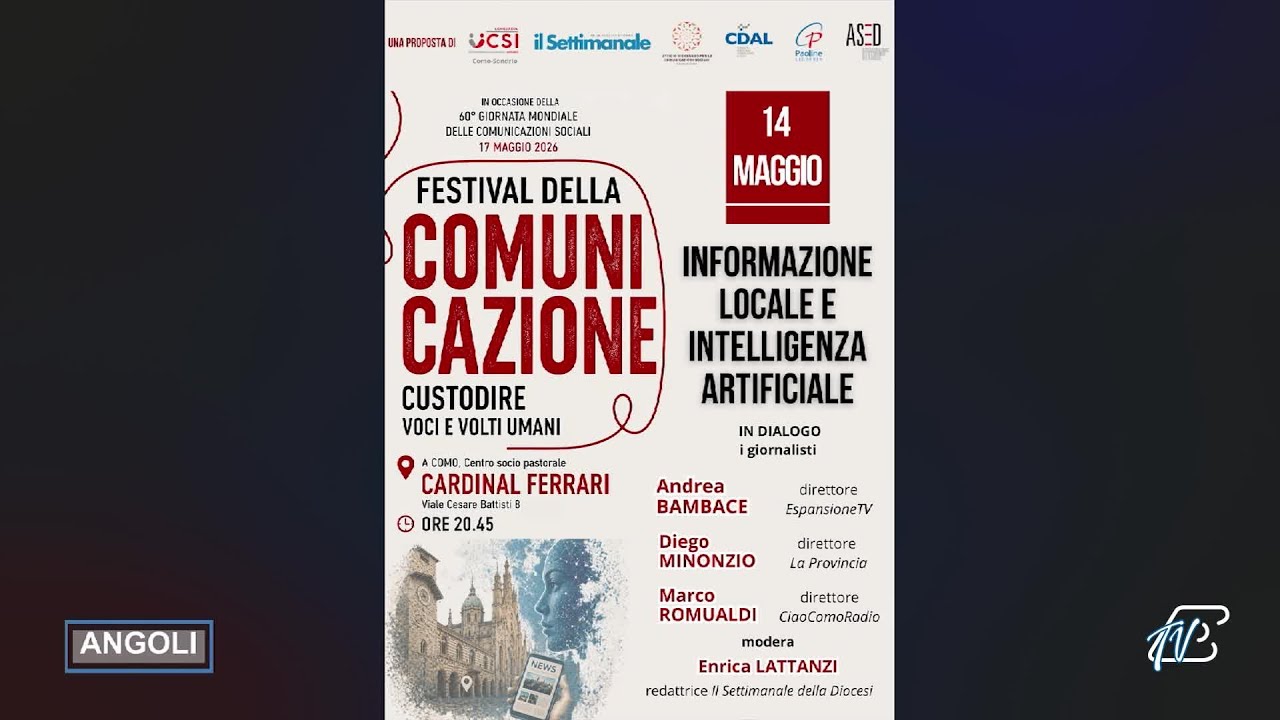 ANGOLI 6/5/2026: FESTIVAL DELLA COMUNICAZIONE, IL VALORE DELL'INFORMAZIONE RESPONSABILE