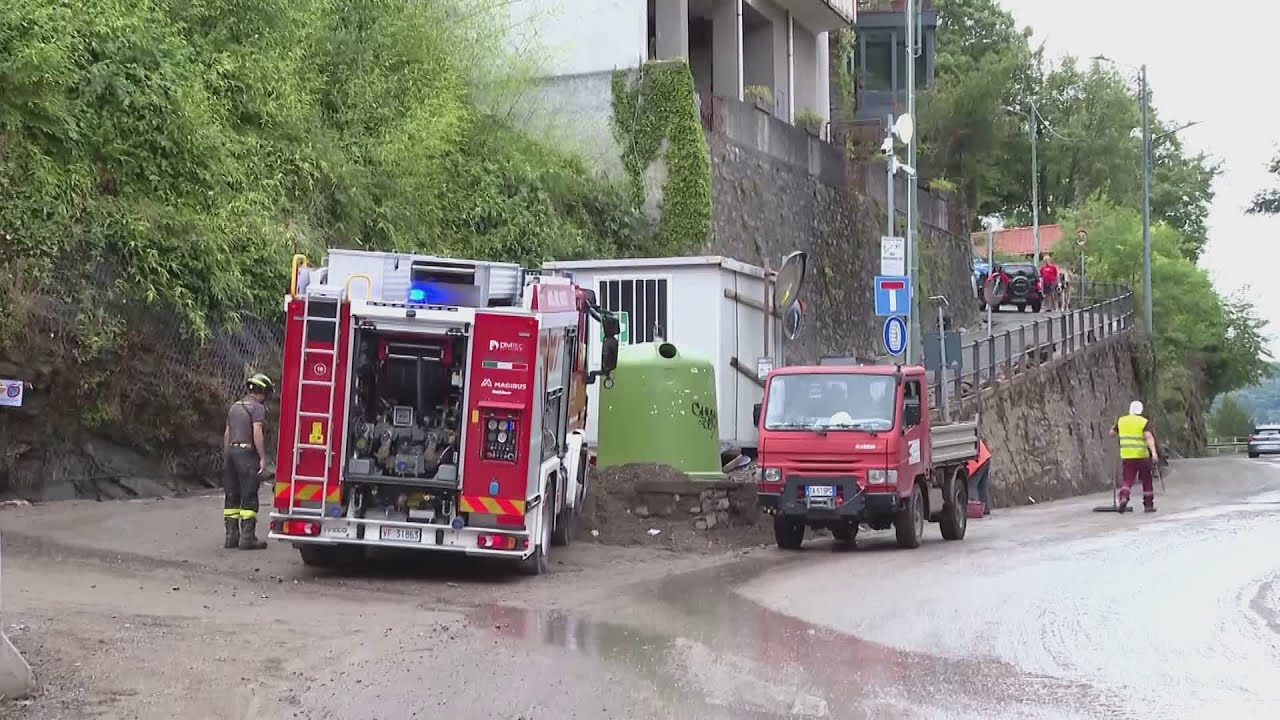 Maltempo a Blevio, colate sulla provinciale e nelle frazioni