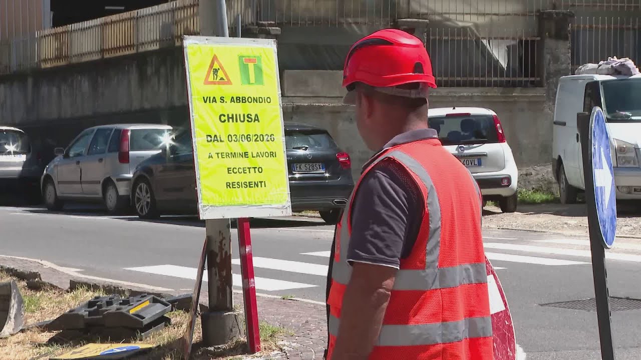 Asfaltature e lavori sulle strade di Como