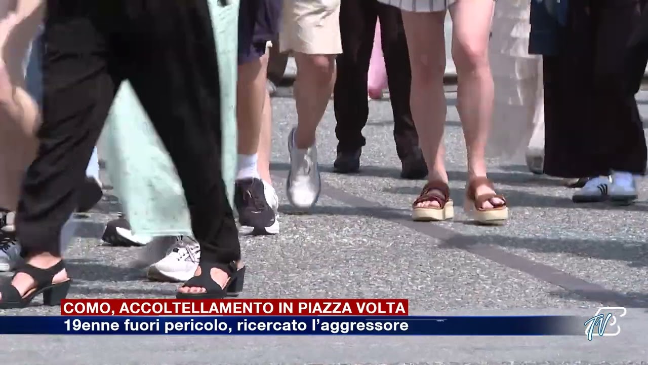 Como, accoltellamento in piazza Volta